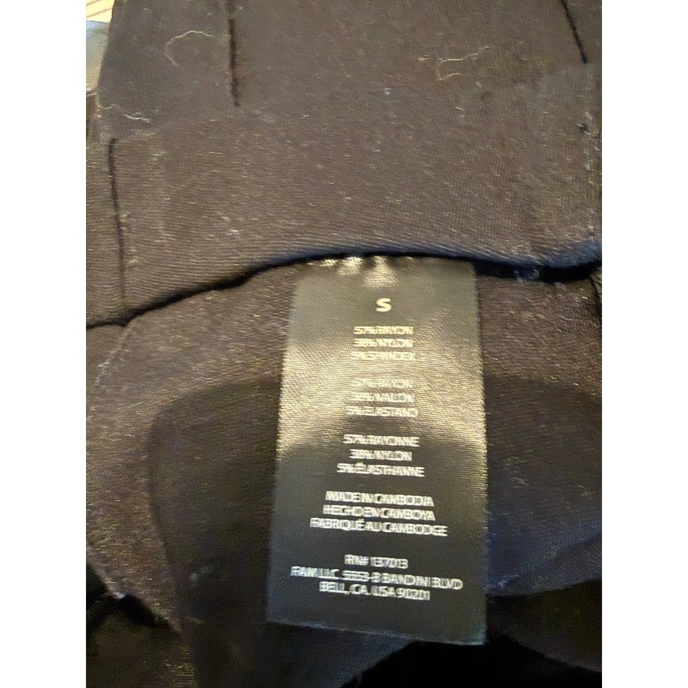 Pull On Black Pintuck Ponte Slim Pants Size S | Dark Academic |City Chic |Modern - Picture 9 of 9